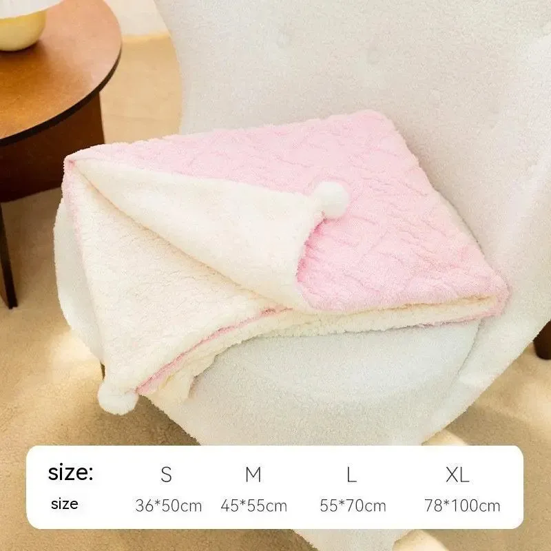 Soft Pet Blanket Style Solid Colour Cat Supplies