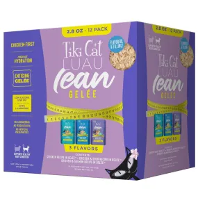 Tiki Cat Lean Gelee Grain-Free Wet Food For Cats- Variety Pack (2.8 oz x 12 Pouches )