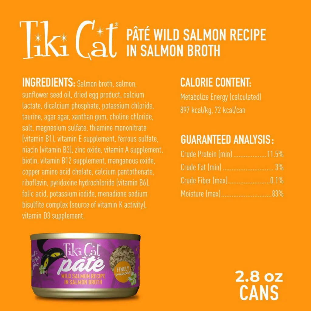 Tiki Cat Luau Wild Salmon Pate (2.8 oz x 12 cans)