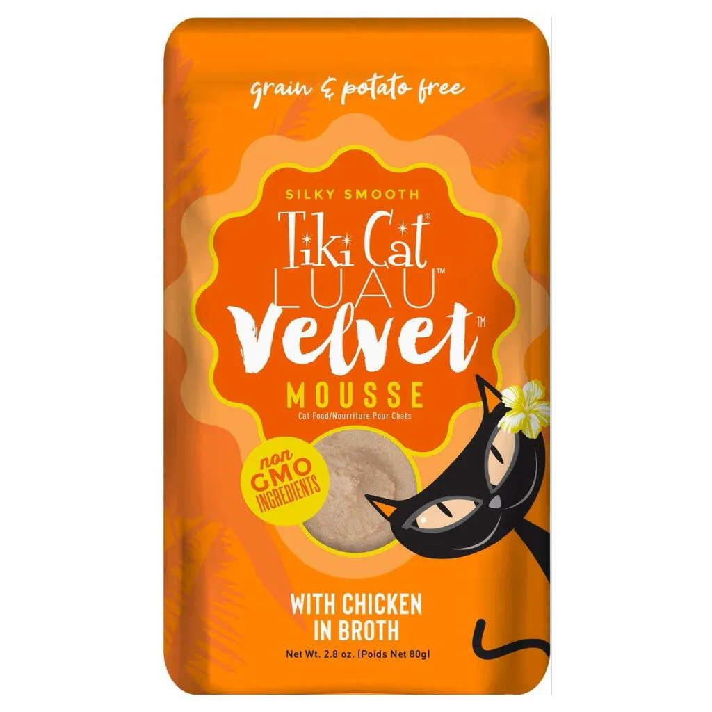 Tiki Cat Velvet Mousse Chicken (2.8 oz x 12 pouches)