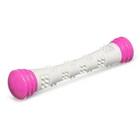 Totally Pooched Chew N Squeak Rubber Stick Pink