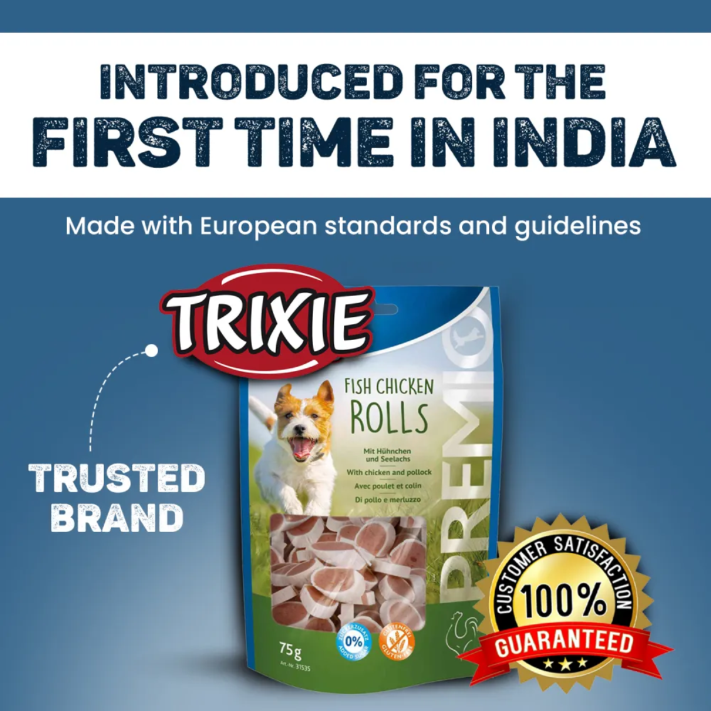 Trixie Premio Fish and Chicken Rolls Dog Treats