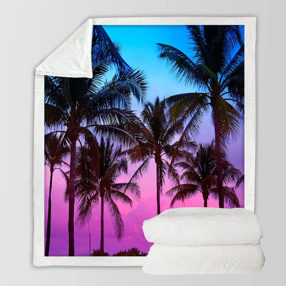 Tropical Skies Soft Sherpa Blanket