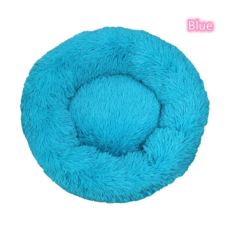 Ultra-Soft Plush Donut Cat Bed for Calming Comfort