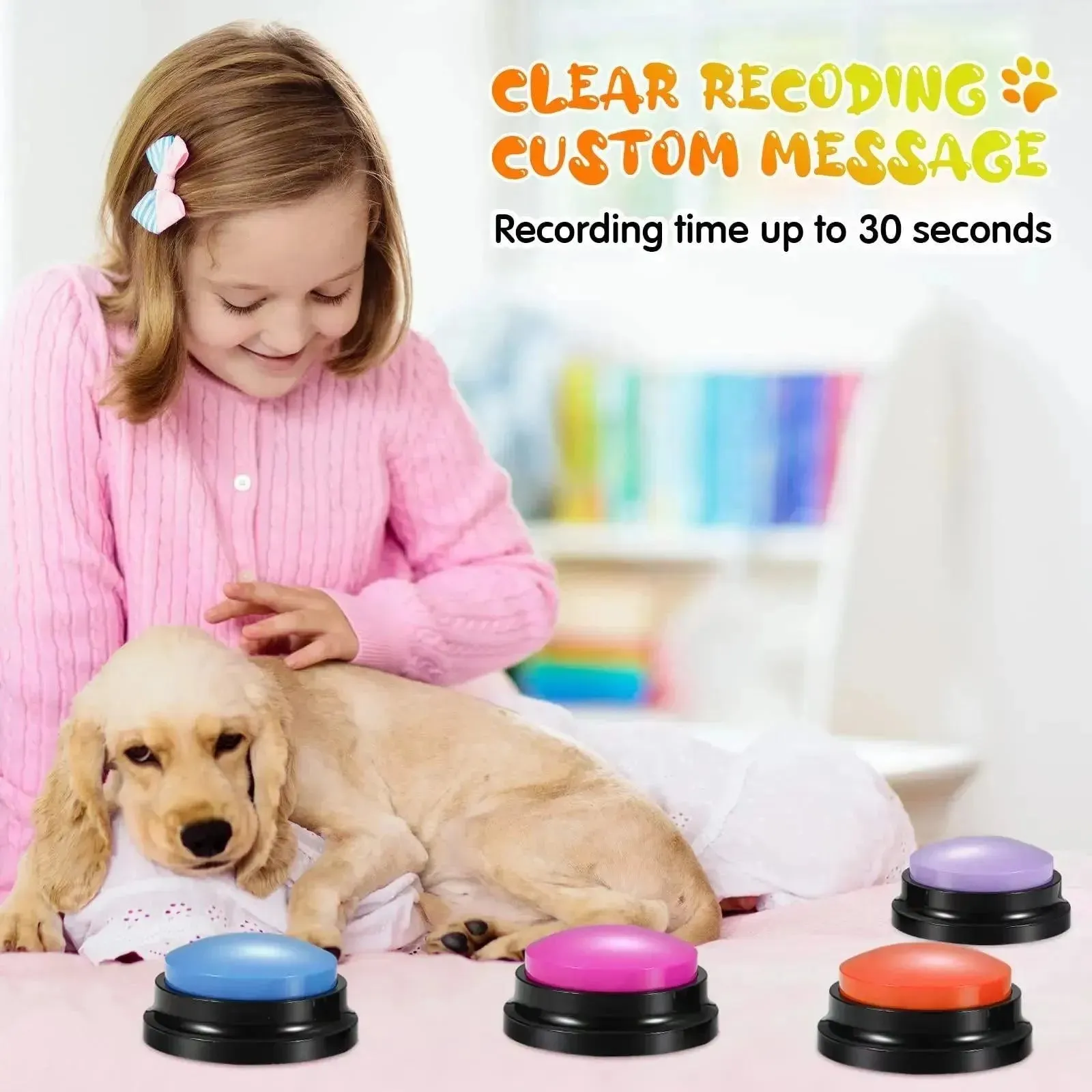 Voice Recording Button Dog Training Toy