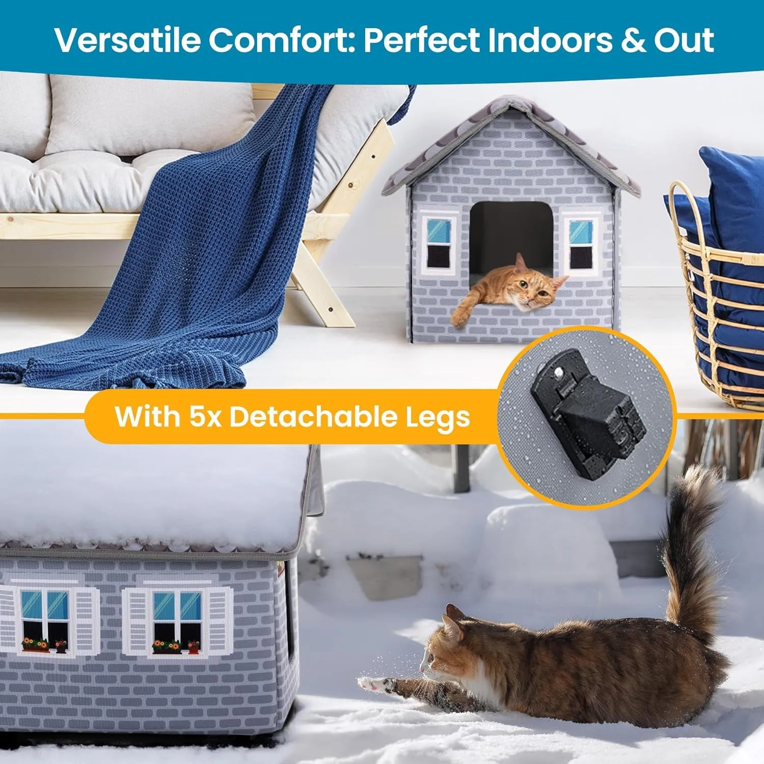 Weatherproof Heated Cat House for Outdoor Cats in Winter - Meet Purrfect Haven 🐱❄️