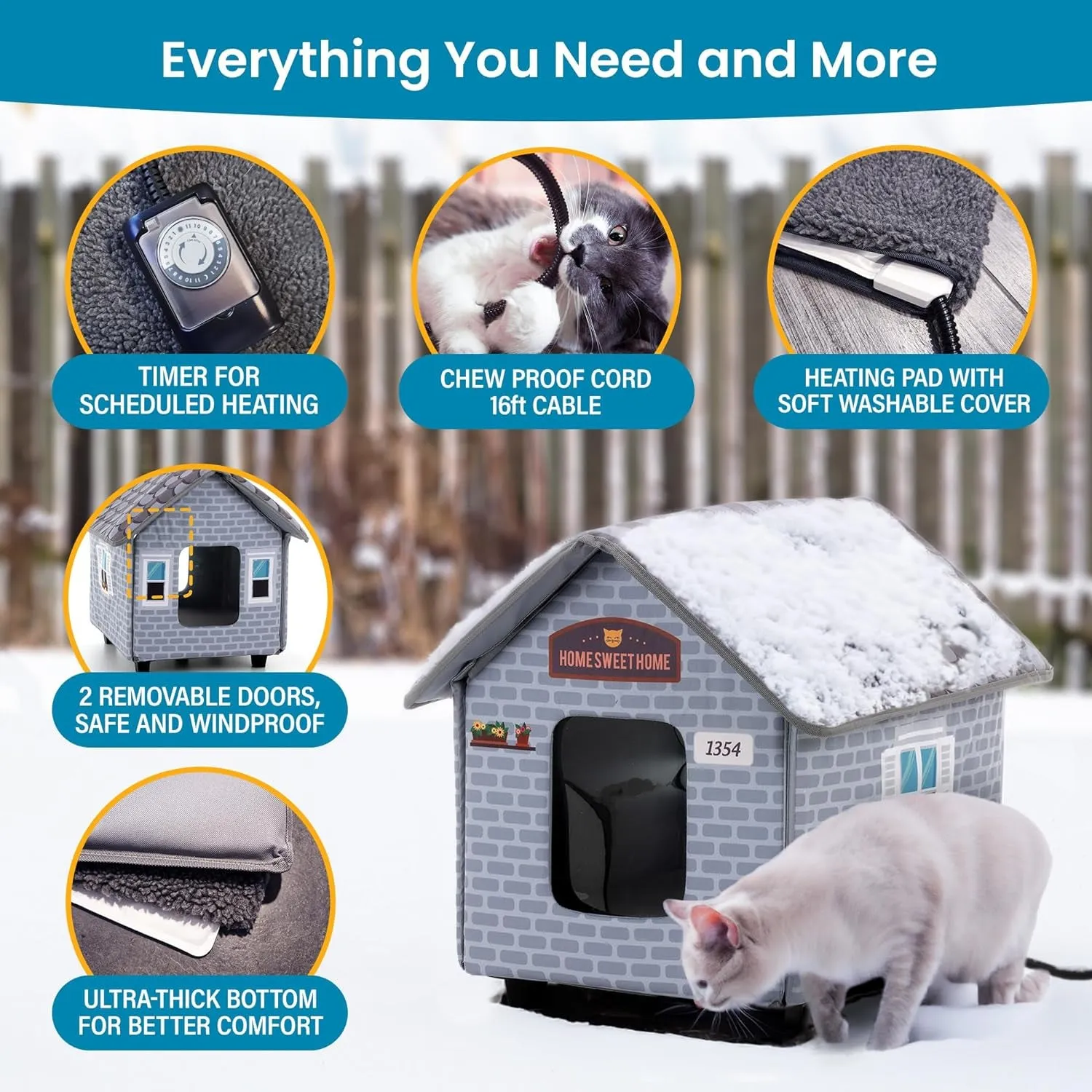 Weatherproof Heated Cat House for Outdoor Cats in Winter - Meet Purrfect Haven 🐱❄️