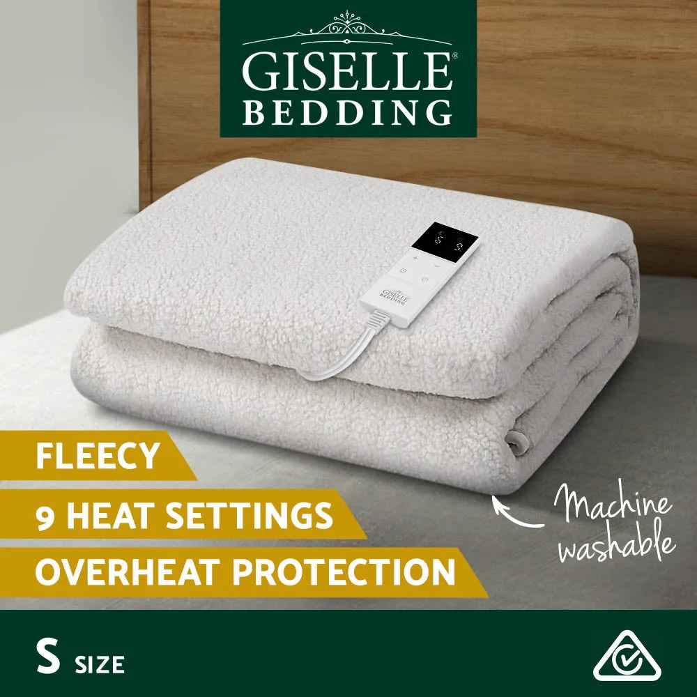 Wendell Electric Soft Blanket Single Size Fleece - White