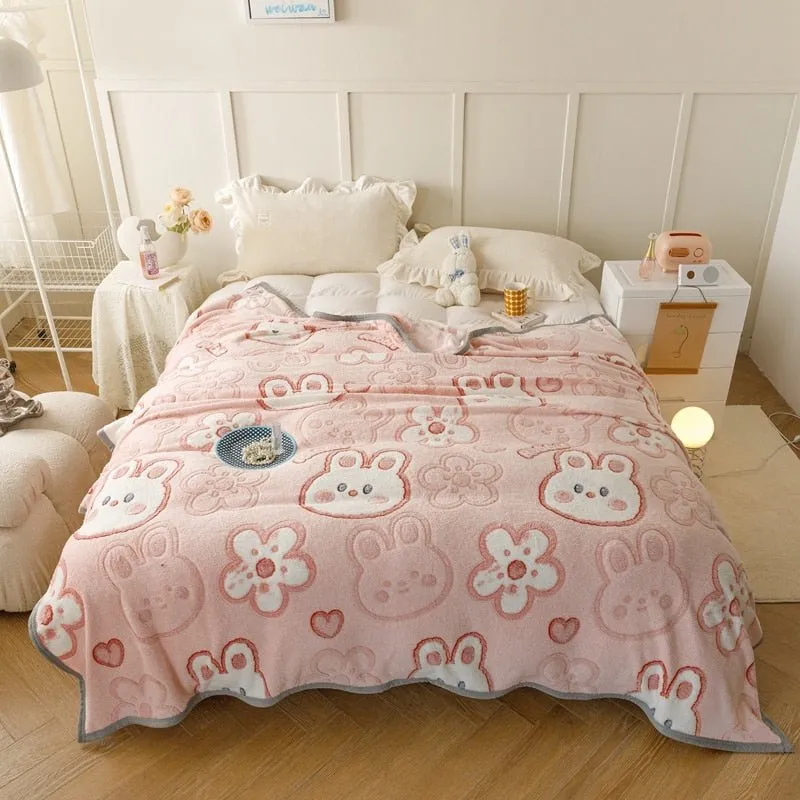 Winter Soft Coral Fleece Throw Blanket