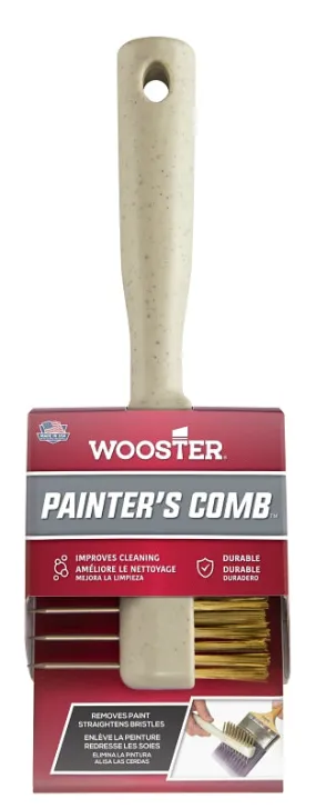 Wooster 1832 Painter's Comb, 1 in L Trim, Brass Trim, Polypropylene Handle :EA: QUANTITY: 1