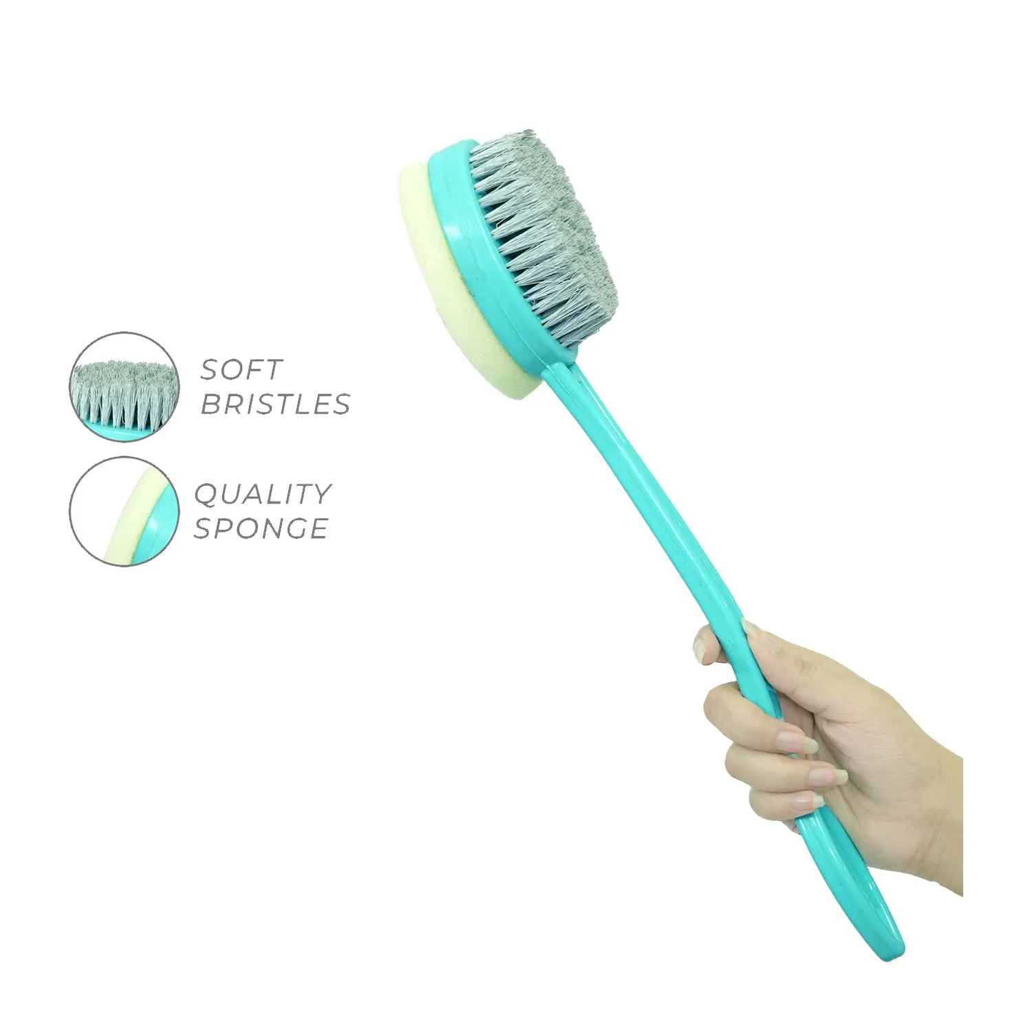 Zidello Bath Brush with Sponge - Effective Cleaning