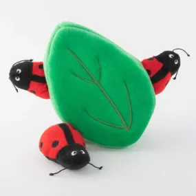 ZippyPaws Burrow Ladybugs in Leaf Dog Toy