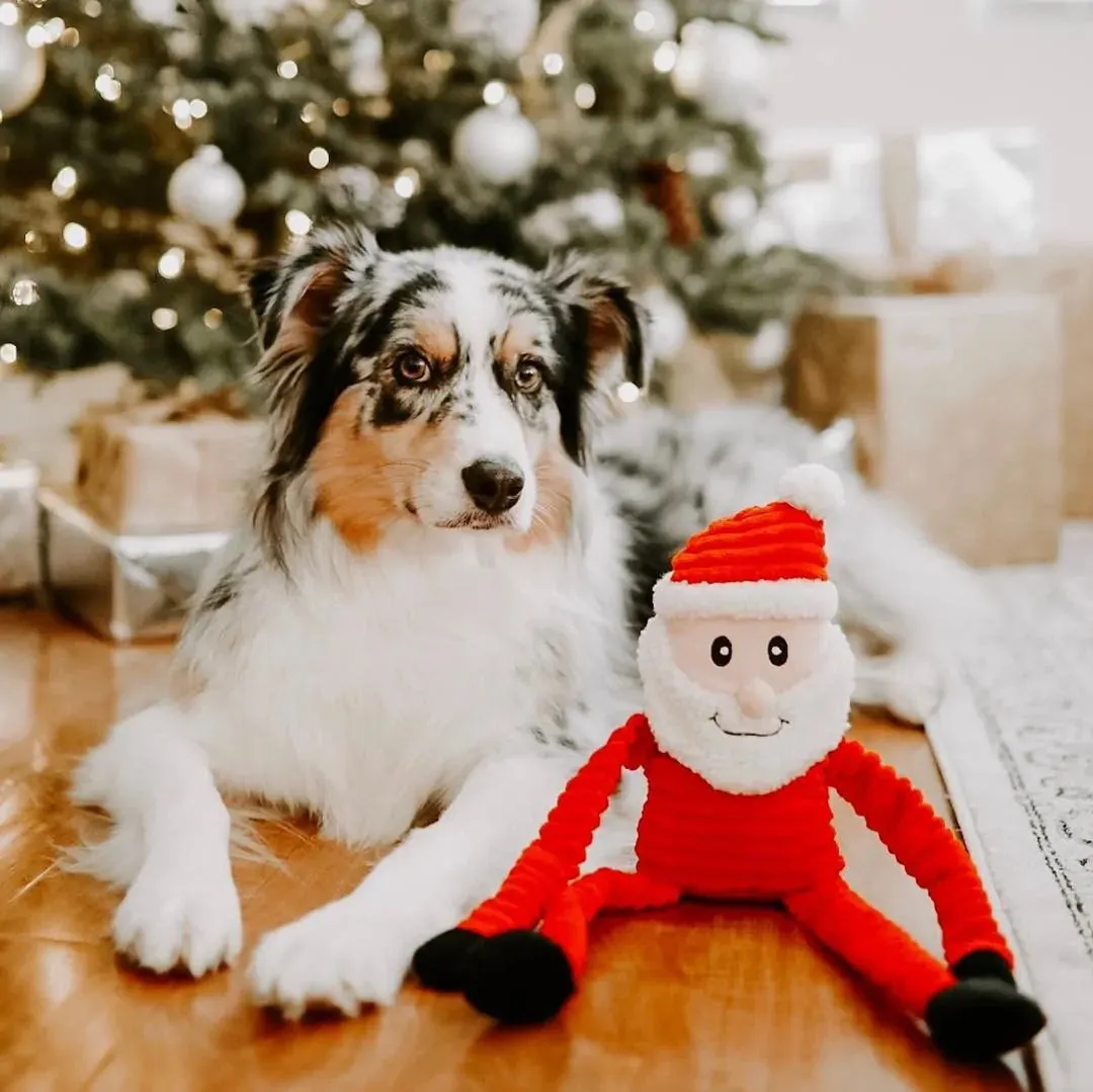 ZippyPaws Dog Toy Holiday Crinkle Santa