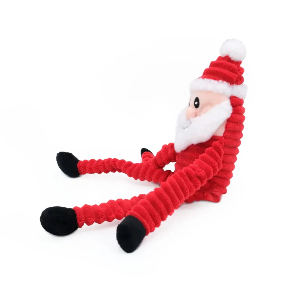 ZippyPaws Dog Toy Holiday Crinkle Santa