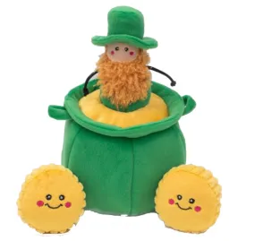 ZippyPaws St. Patrick's Burrow - Pot of Gold Dog Toy